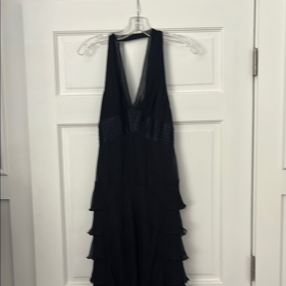 Stunning MaxAzria Collection Black Halter Backless Sundress